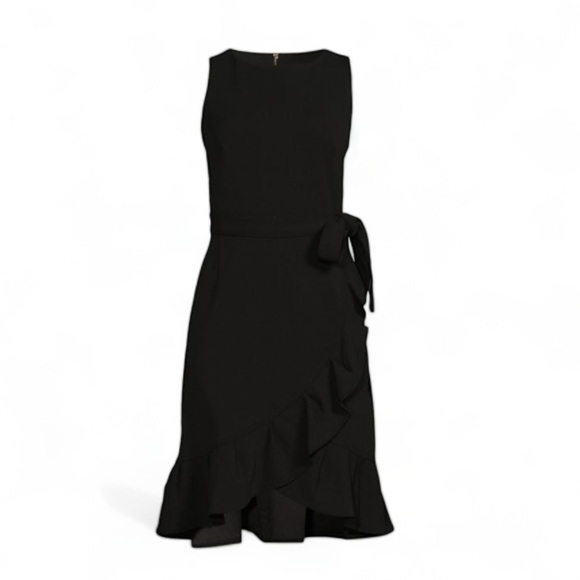 Calvin Klein Dresses & Skirts - Calvin Klien Black Belted Ruffle Dress